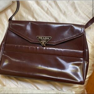 Vintage burgundy prada bag